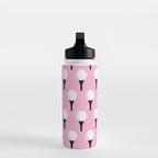Golf Ball & Tee Pattern (Pink) Water Bottle Gallery Image 3