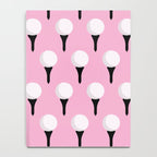 Golf Ball & Tee Pattern (Pink) Notebook Gallery Image 4