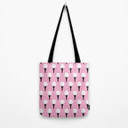 Golf Ball & Tee Pattern (Pink) Tote Bag Gallery Image 2