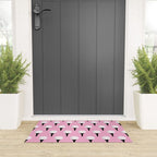 Golf Ball & Tee Pattern (Pink) Welcome Mat Gallery Image 3