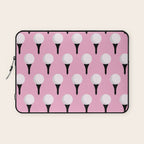Golf Ball & Tee Pattern (Pink) Laptop Sleeve Gallery Image 1