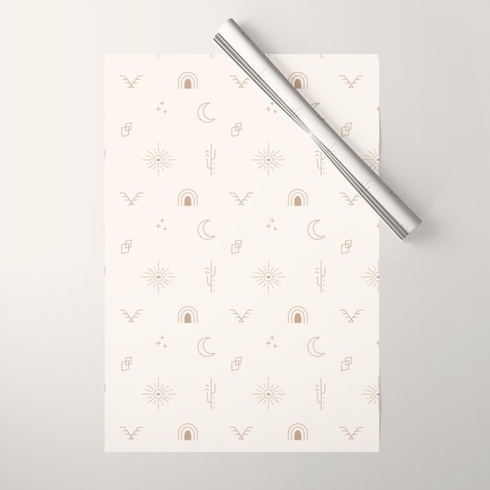 Bohemian Desert Neutrals Wrapping Paper Gallery Image 1