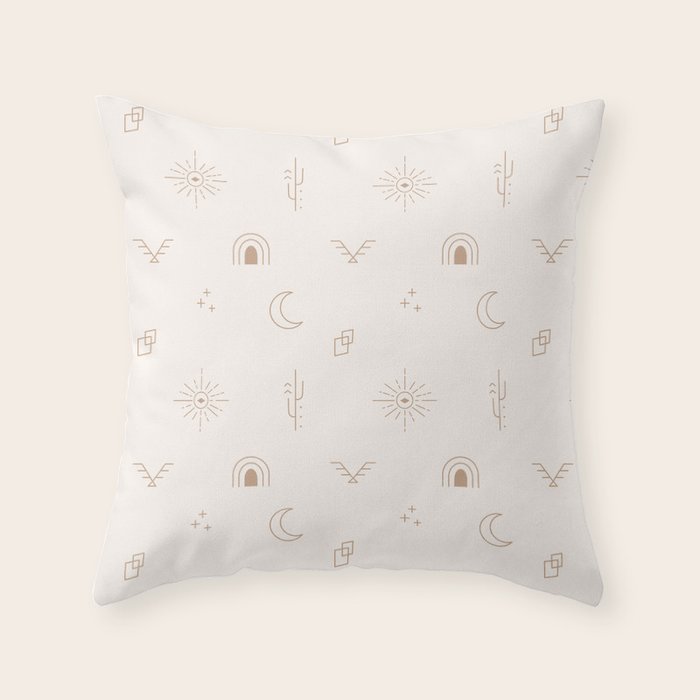 Bohemian Desert Neutrals Throw Pillow Gallery Image 6