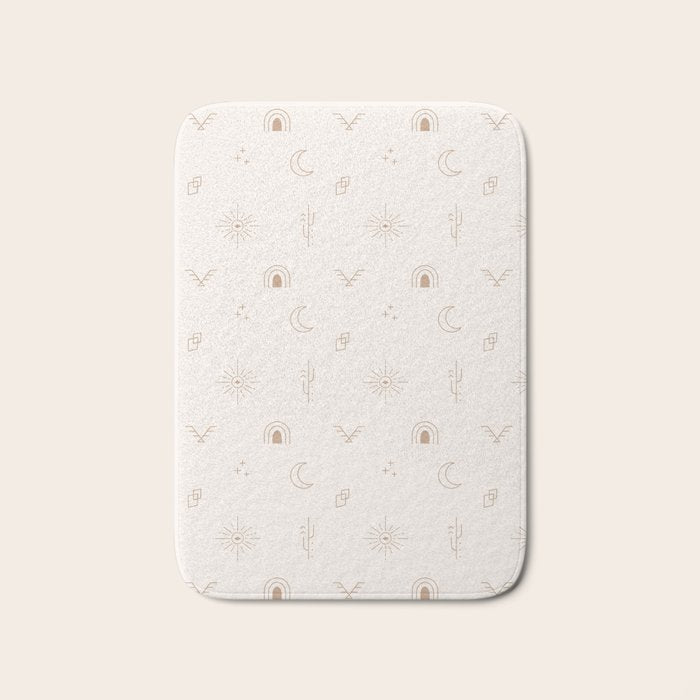 Bohemian Desert Neutrals Bath Mat Gallery Image 1