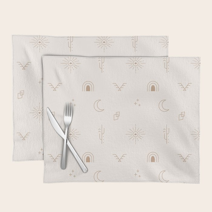 Bohemian Desert Neutrals Placemat Gallery Image 1
