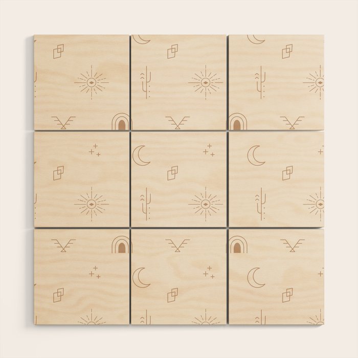 Bohemian Desert Neutrals Wood Wall Art Gallery Image 1