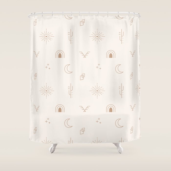 Bohemian Desert Neutrals Shower Curtain Gallery Image 1