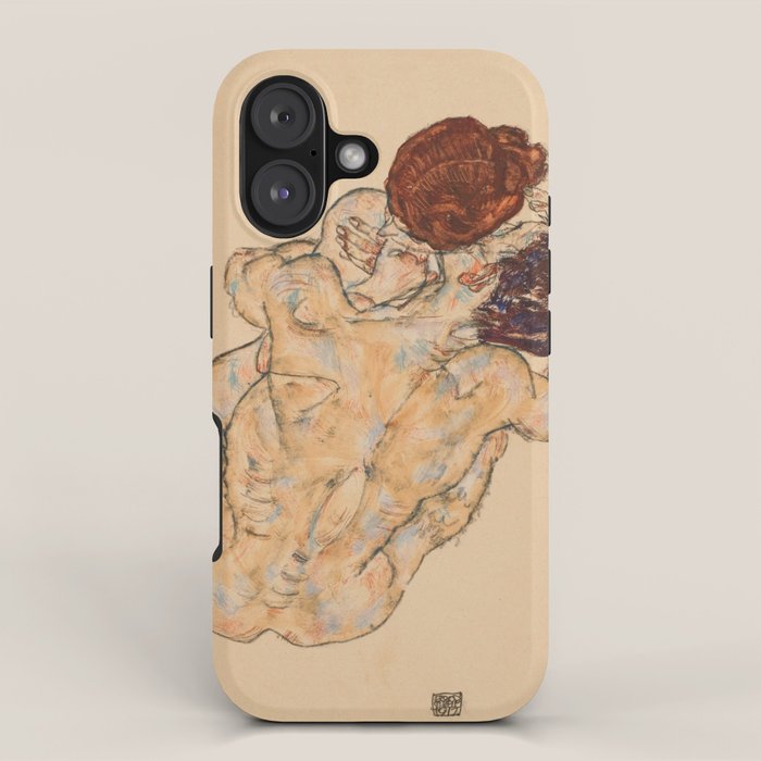 Egon Schiele "Mann und Frau, Umarmung" iPhone Case Gallery Image 1