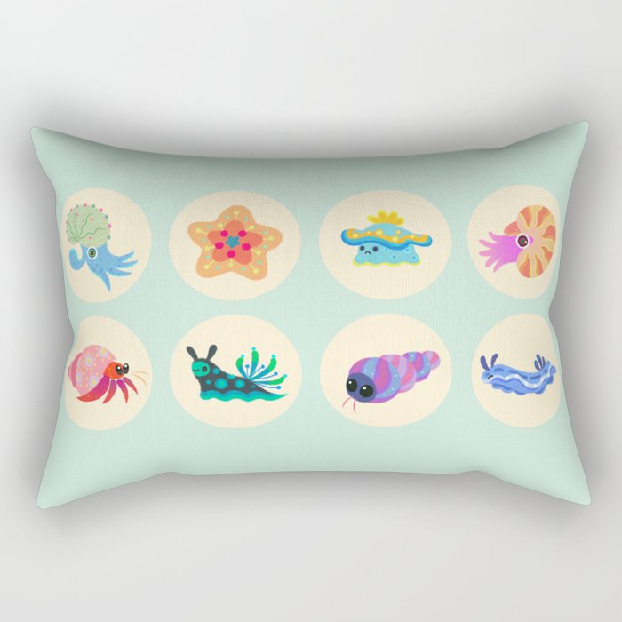 Hermit crab & starfish Rectangular Pillow Gallery Image 2