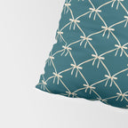 Bows & Ribbons Pattern XXIX Dark Teal Pillow Sham Gallery Image 4