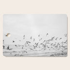 "Seagulls" | Coastal black and white photo | Film photography | Beach Cutting Board Gallery Image 1