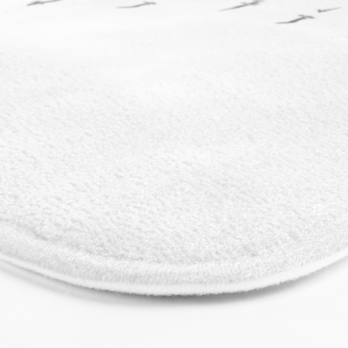 "Seagulls" | Coastal black and white photo | Film photography | Beach Bath Mat Gallery Image 3