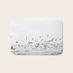 "Seagulls" | Coastal black and white photo | Film photography | Beach Bath Mat Gallery Image 1