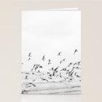 "Seagulls" | Coastal black and white photo | Film photography | Beach Stationery Card Gallery Image 2