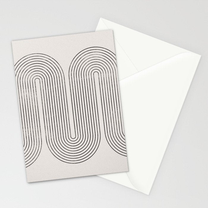 Mid-Century Modern No.28 - Woodblock Print Stationery Card Gallery Image 2