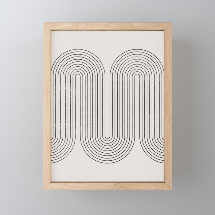 Mid-Century Modern No.28 - Woodblock Print Mini Art Print Gallery Image 1