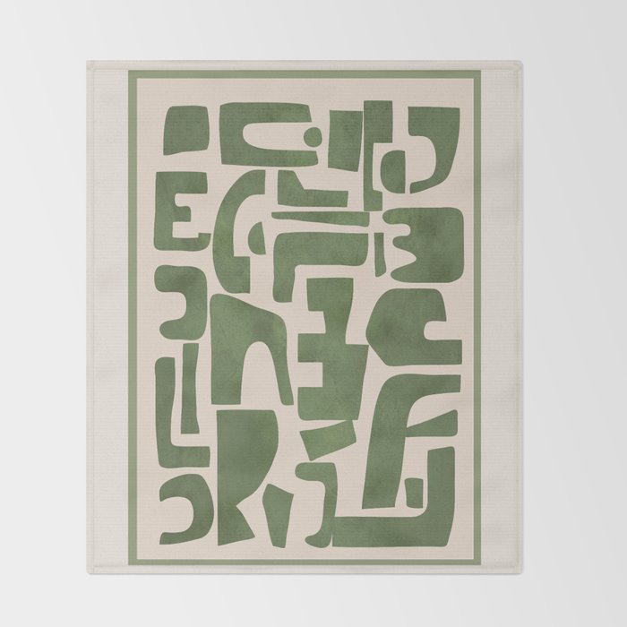Organic Contemporary Modern Shapes 03 Throw Blanket Gallery Image 2