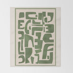 Organic Contemporary Modern Shapes 03 Throw Blanket Gallery Image 2