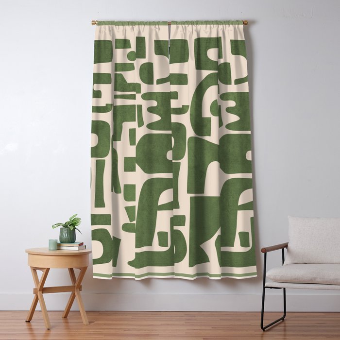 Organic Contemporary Modern Shapes 03 Window Curtain Gallery Image 1