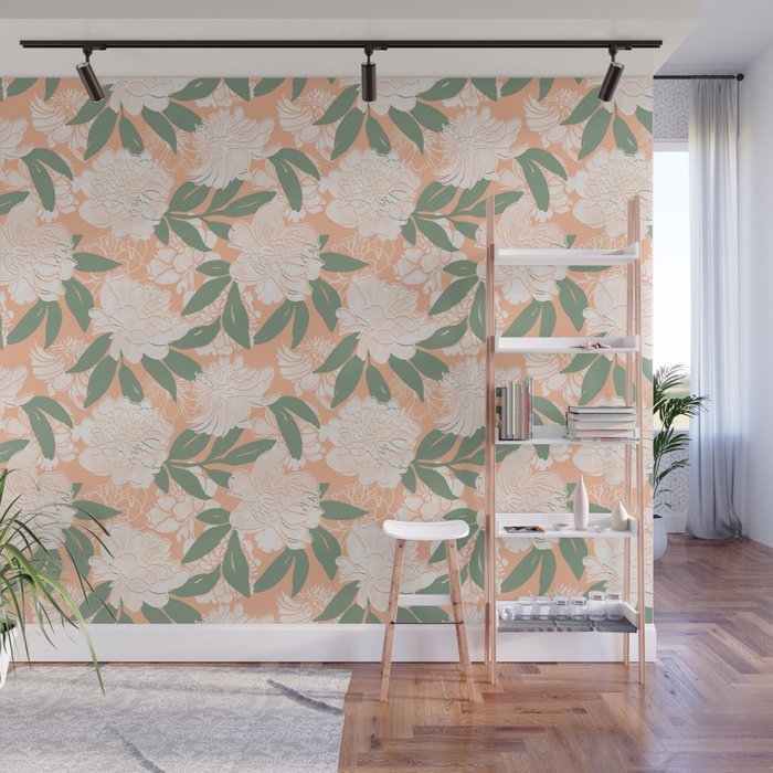 Modern floral blooms PGM7 Wall Mural Gallery Image 1