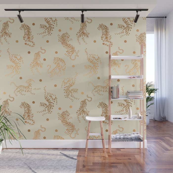 Golden Tigers III Wall Mural Gallery Image 1