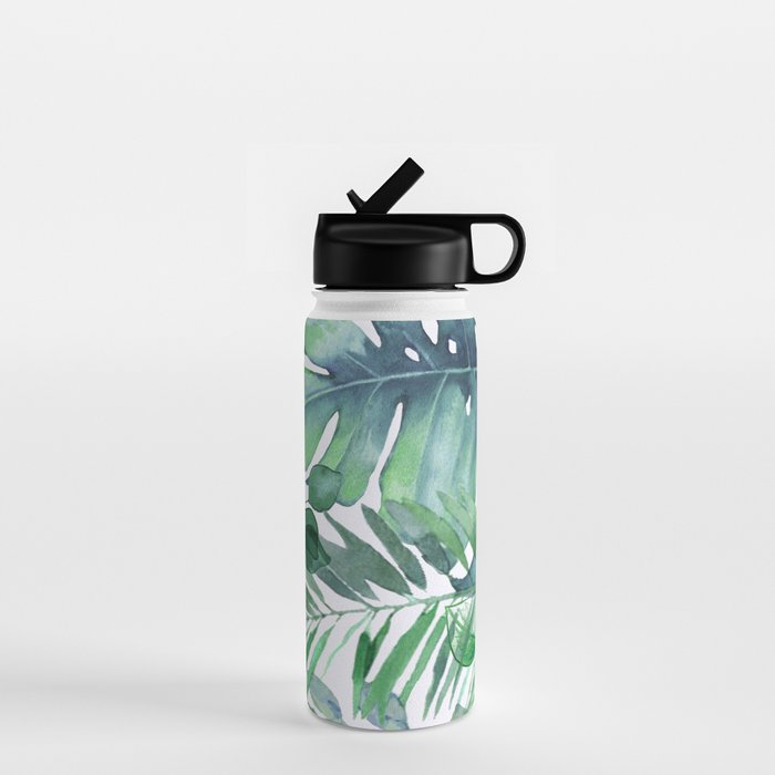 Tropical  Leaves Water Bottle Gallery Image 1