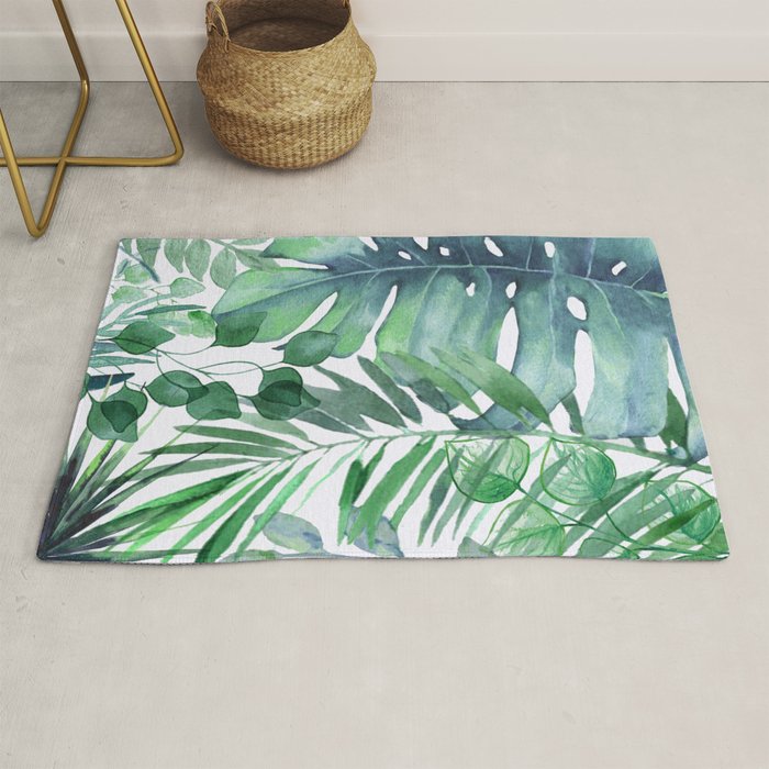 Tropical  Leaves Rug Gallery Image 1