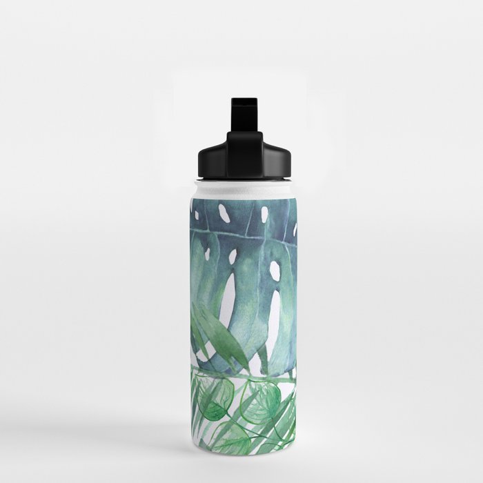 Tropical  Leaves Water Bottle Gallery Image 2