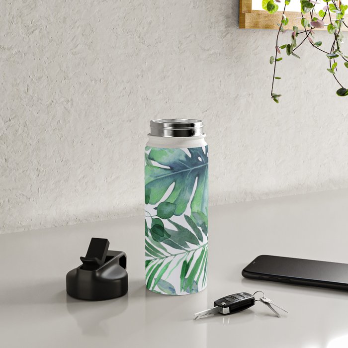 Tropical  Leaves Water Bottle Gallery Image 5