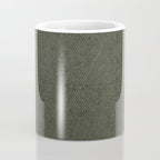 boho triangle stripes - olive green Coffee Mug Gallery Image 4