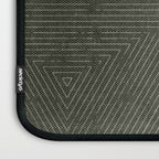 boho triangle stripes - olive green Laptop Sleeve Gallery Image 3