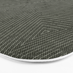 boho triangle stripes - olive green Bath Mat Gallery Image 3