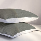 boho triangle stripes - olive green Pillow Sham Gallery Image 3