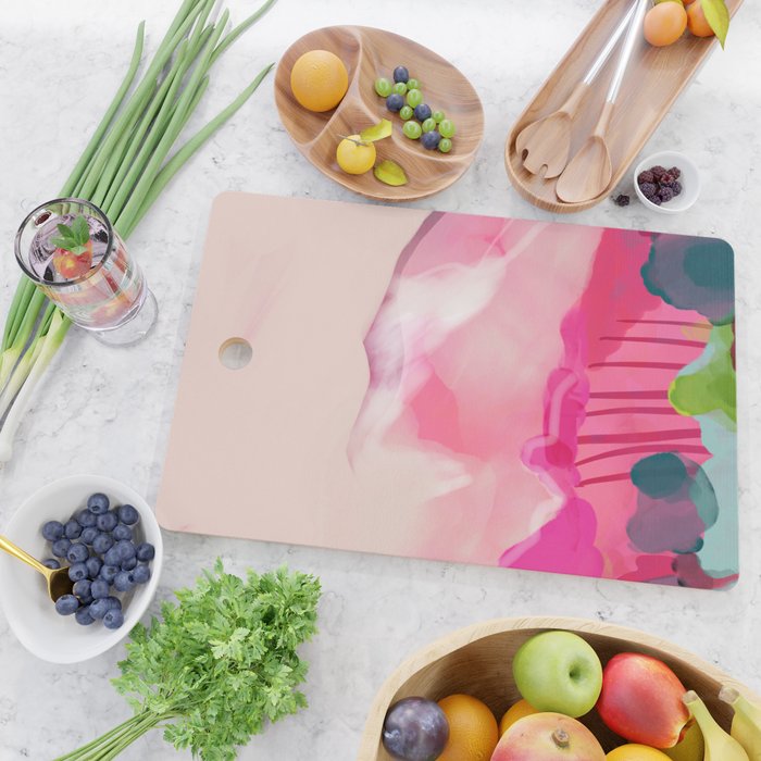 pink mountain Cutting Board Gallery Image 2