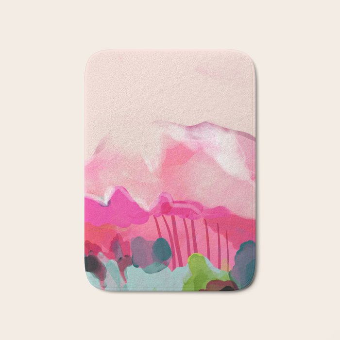 pink mountain Bath Mat Gallery Image 1