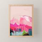 pink mountain Mini Art Print Gallery Image 1