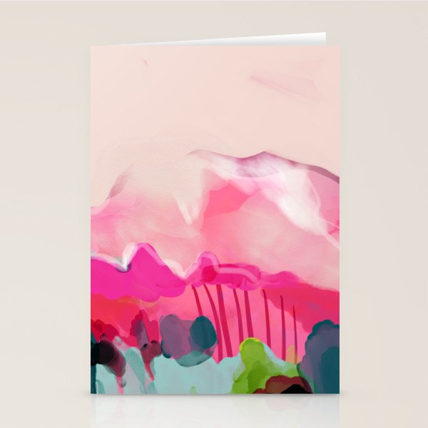 pink mountain Stationery Card Gallery Image 2