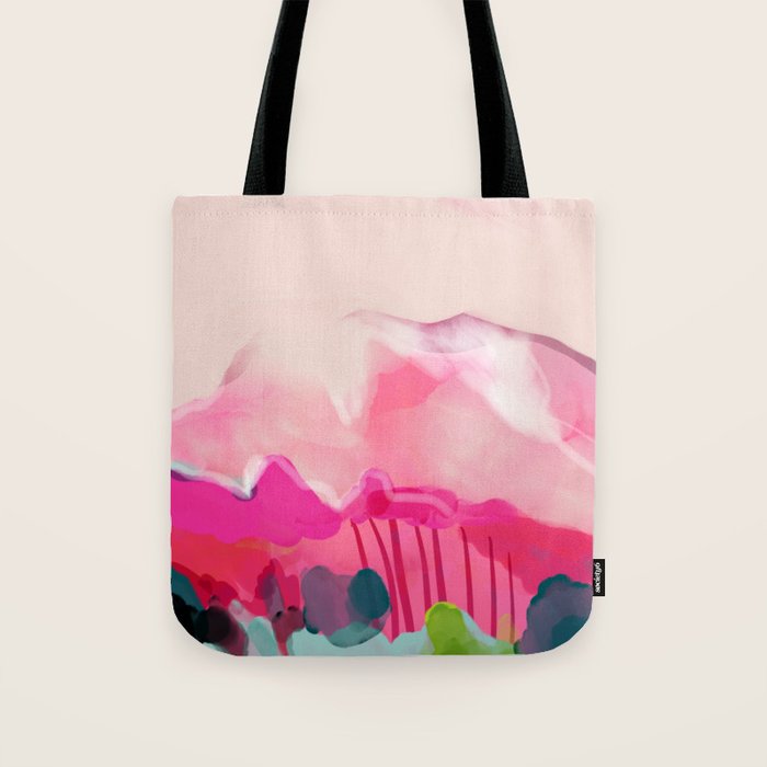pink mountain Tote Bag Gallery Image 1