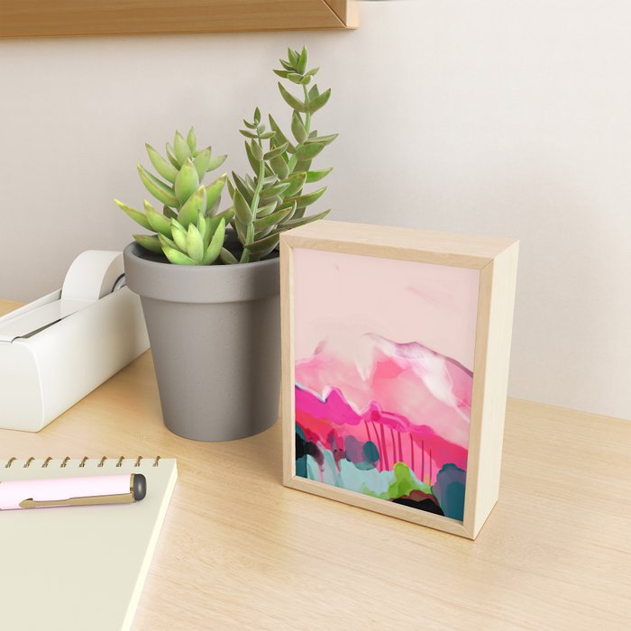 pink mountain Mini Art Print Gallery Image 2