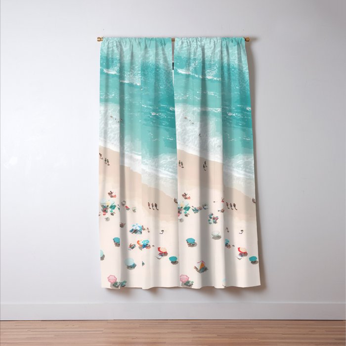 Pastel Beach Day Window Curtain Gallery Image 3