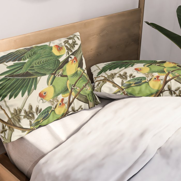 Carolina Parrot - John James Audubon's Birds of America Print Pillow Sham Gallery Image 2