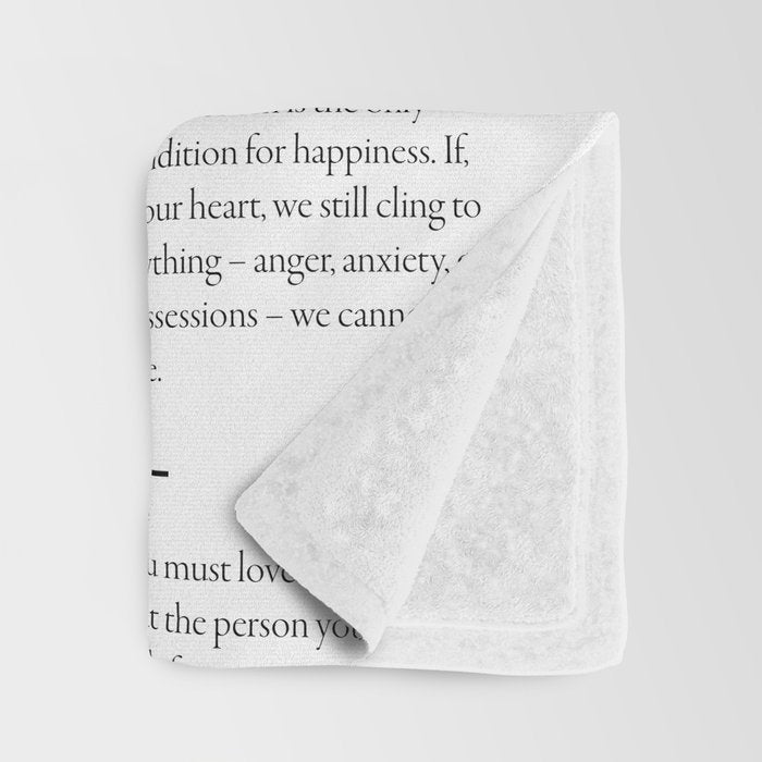 Thich Nhat Hanh Quote Collections on mindful living  Throw Blanket Gallery Image 3