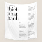 Thich Nhat Hanh Quote Collections on mindful living  Wall Tapestry Gallery Image 4