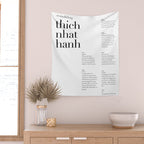 Thich Nhat Hanh Quote Collections on mindful living  Wall Tapestry Gallery Image 2
