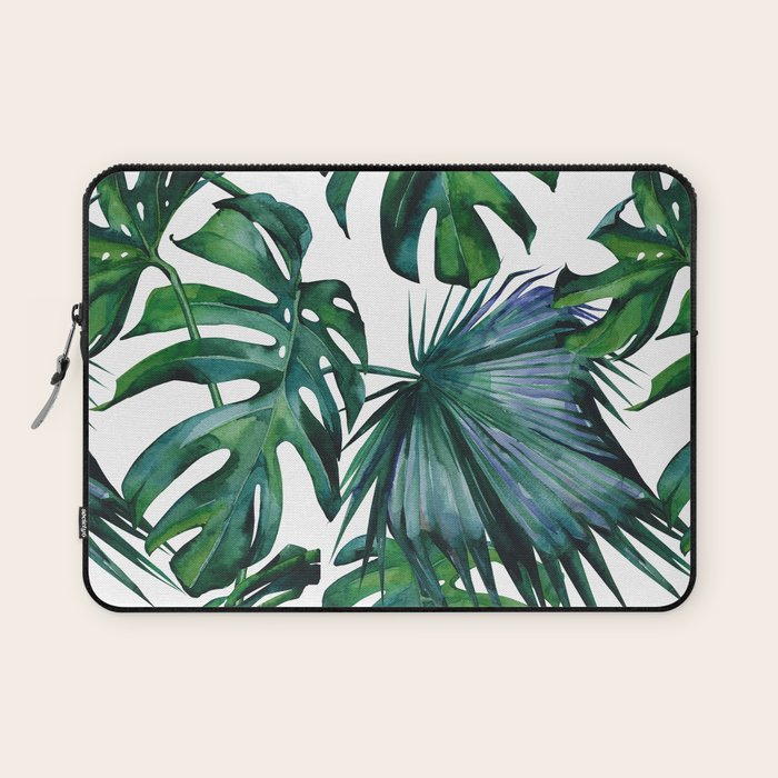 Tropical Palm Leaves Classic Laptop Sleeve Gallery Image 1