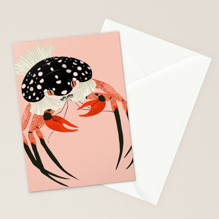 Vivid Crab Stationery Card Gallery Image 2