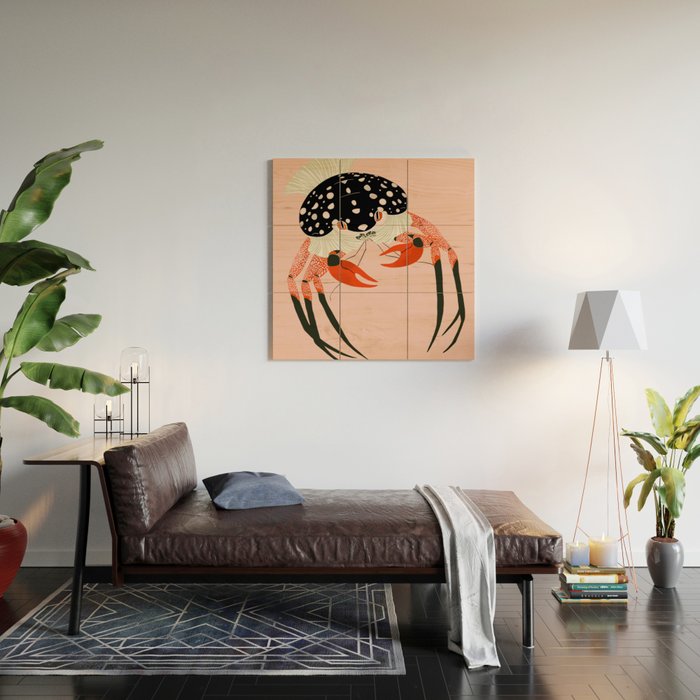 Vivid Crab Wood Wall Art Gallery Image 2