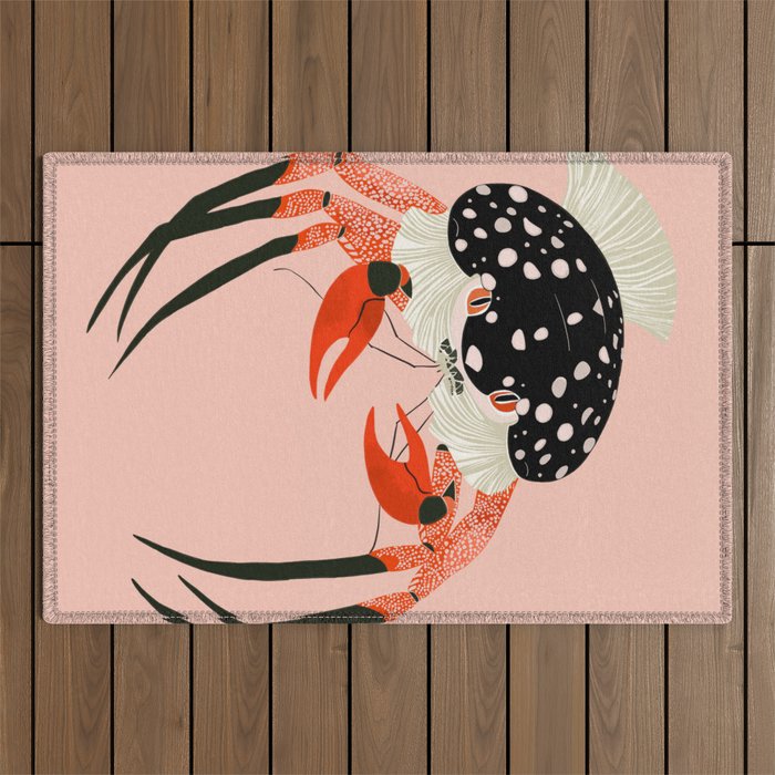 Vivid Crab Outdoor Rug Gallery Image 1