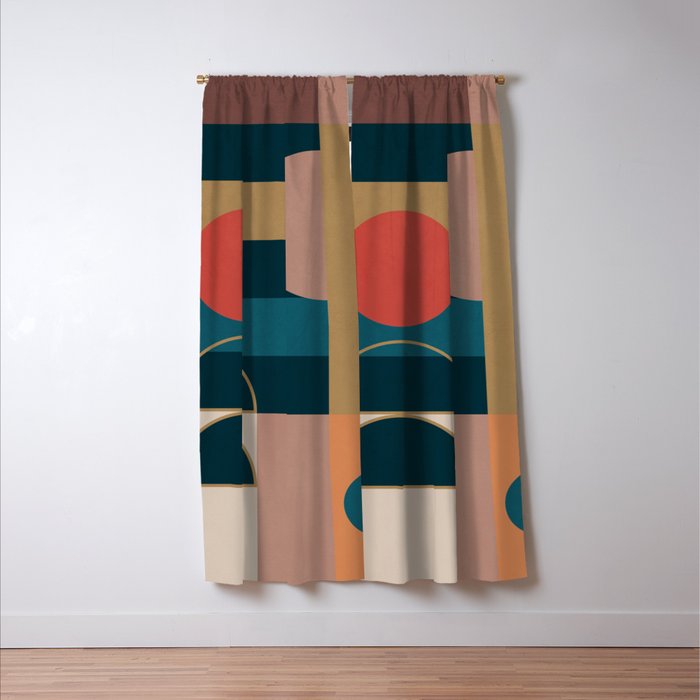 Geometric Abstraction 183 Window Curtain Gallery Image 3