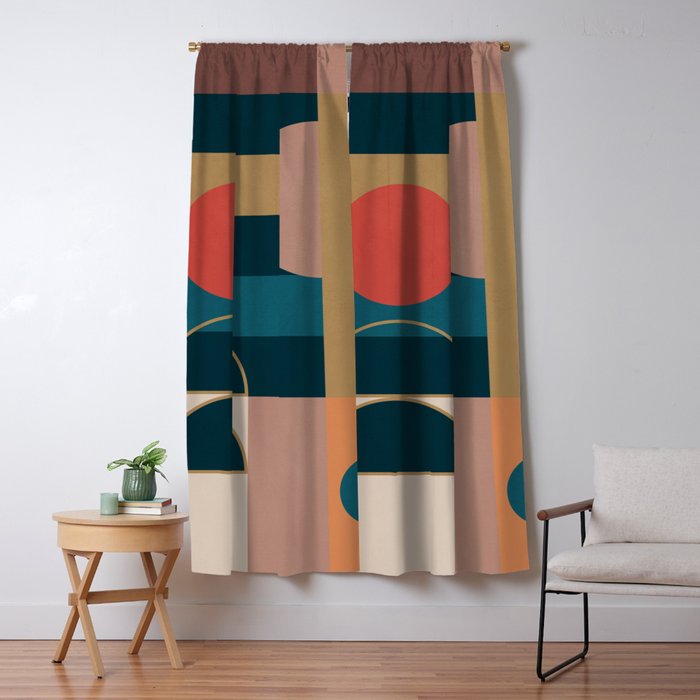 Geometric Abstraction 183 Window Curtain Gallery Image 1